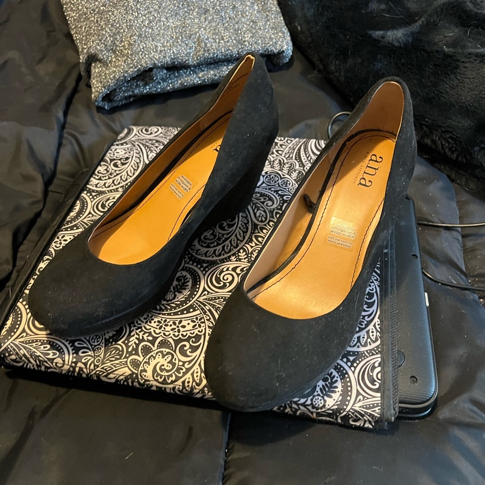 a.n.a Black Stiletto Heels with Pointed Toe